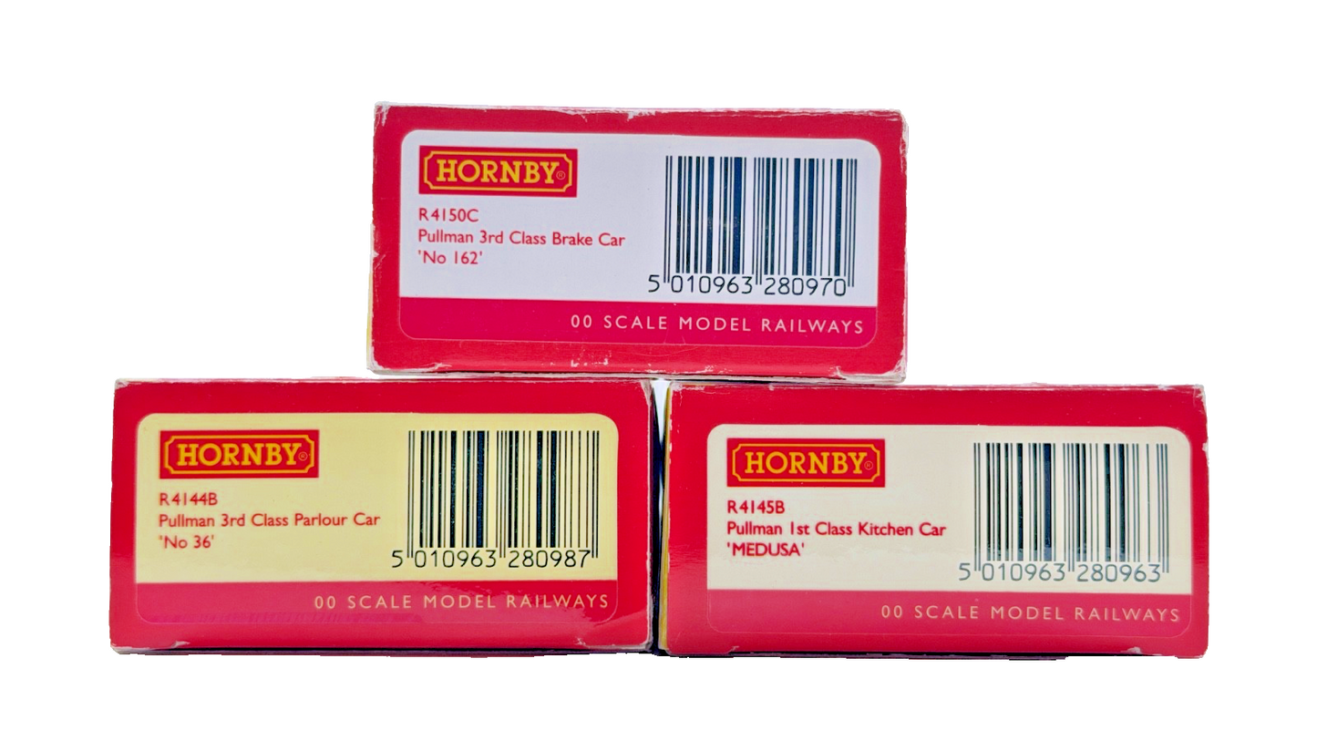 HORNBY OO GAUGE - R4144B/R4145B/R4150C - RAKE OF ASSORTED PULLMAN COACHES BOXED