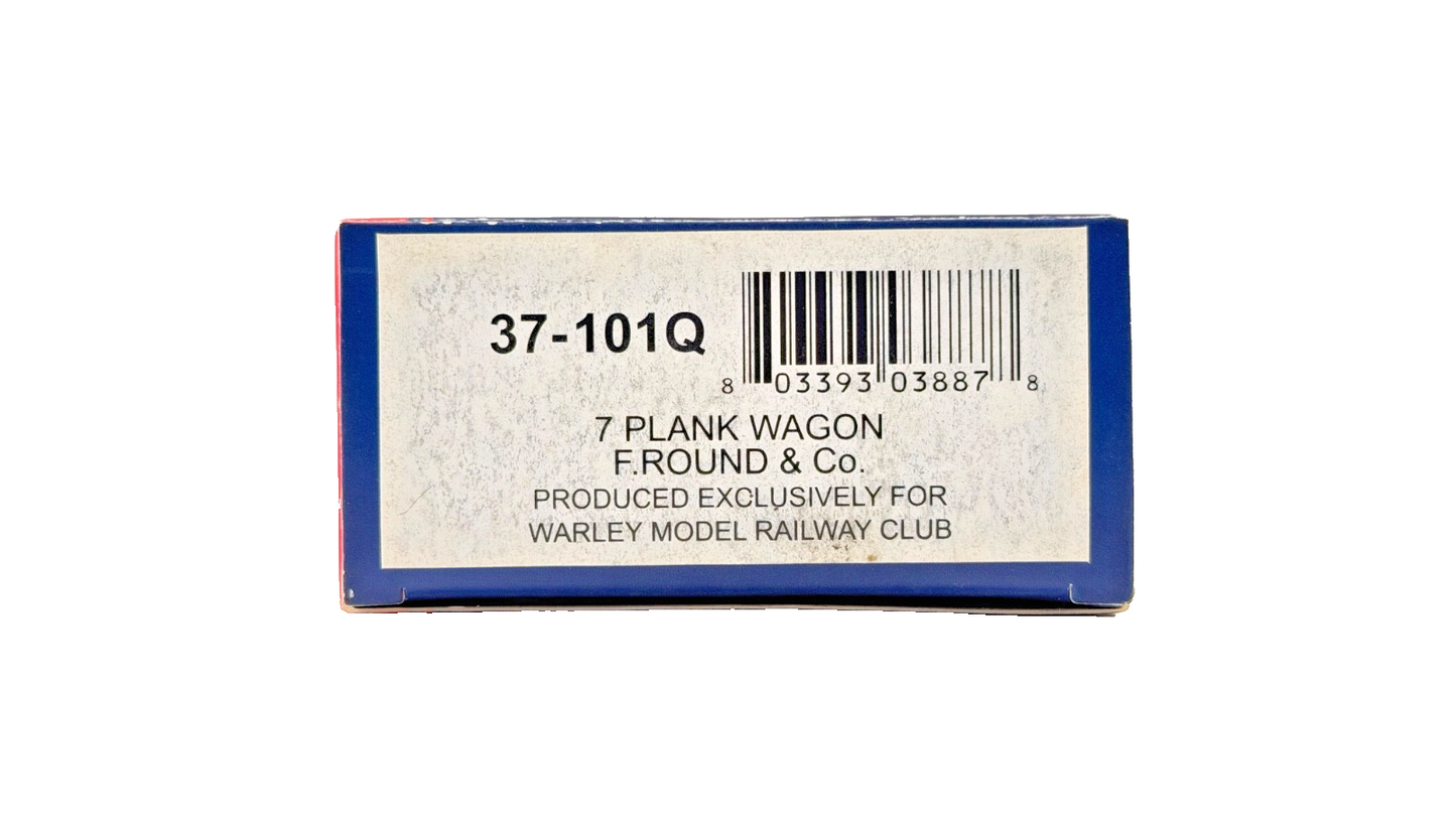 BACHMANN 00 GAUGE - 37-101Q - 7 PLANK WAGON F. ROUND & CO WEST BROMWICH (WARLEY)