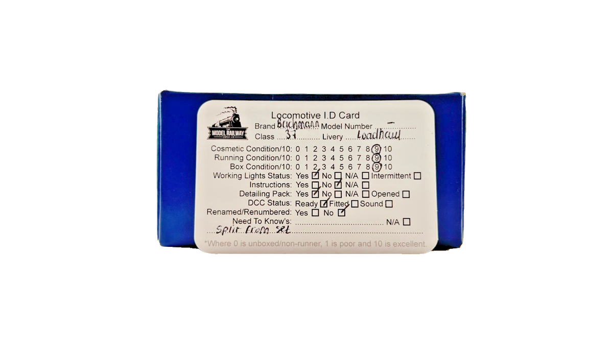 BACHMANN OO GAUGE - SPLIT FROM 32-390Y - CLASS 37 DIESEL 37713 LOADHAUL LIVERY