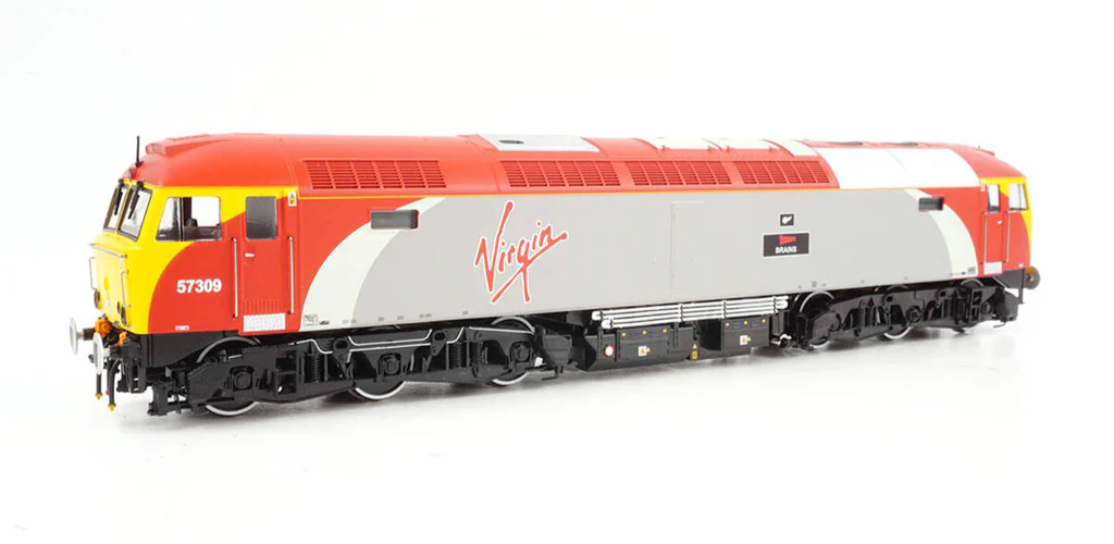 HELJAN 00 GAUGE - 5707 - CLASS 57 DIESEL 57309 VIRGIN TRAINS "BRAINS" - NEW