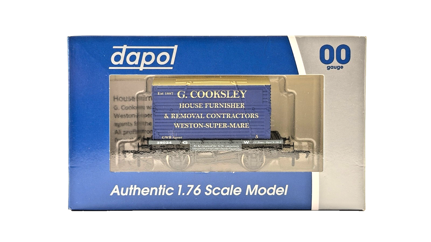DAPOL 00 GAUGE - G. COOKSLEY WESTON SUPER MARE GWR CONFLAT (LIMITED EDITION)