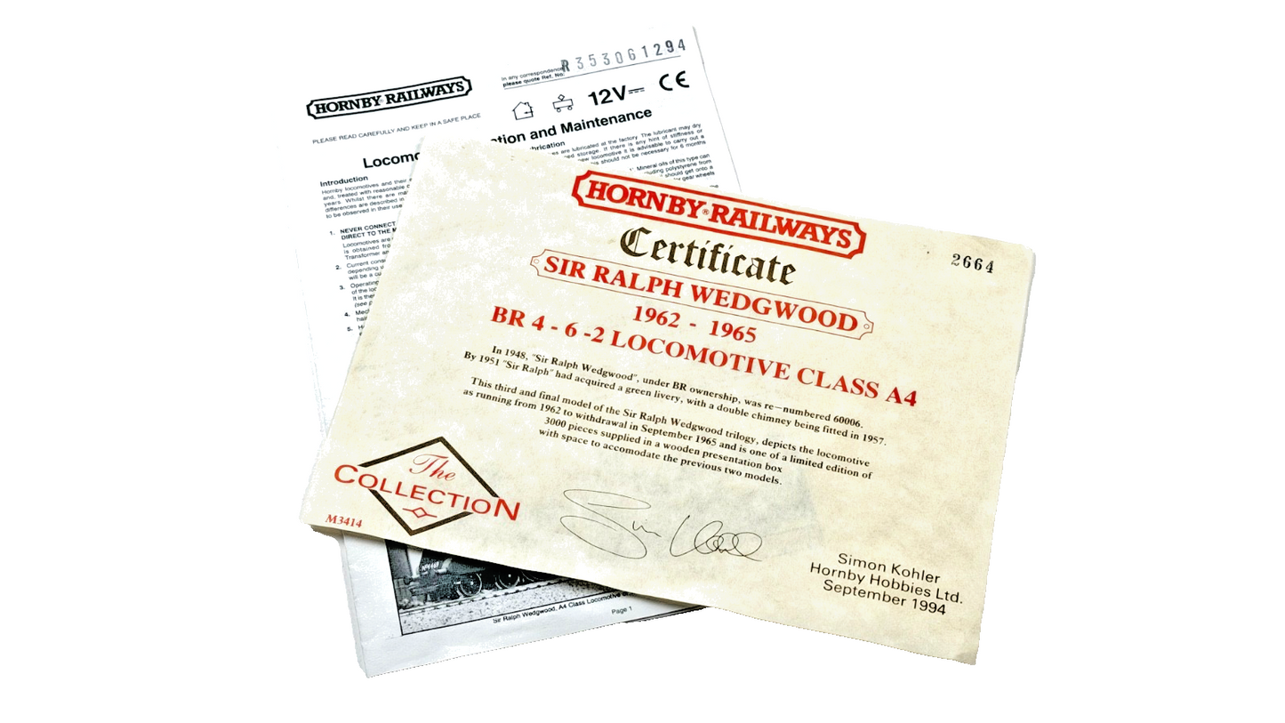 HORNBY 00 GAUGE - BR GREEN 4-6-2 CLASS A4 SIR RALPH WEDGEWOOD 60006 UNBOXED