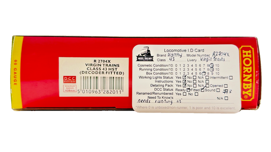 HORNBY OO GAUGE - R2704X - CLASS 43 HST TWIN SET VIRGIN TRAINS DCC FITTED