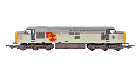 LIMA 00 GAUGE - CLASS 37 DIESEL LOCOMOTIVE 37673 RAILFREIGHT LIVERY UNBOXED
