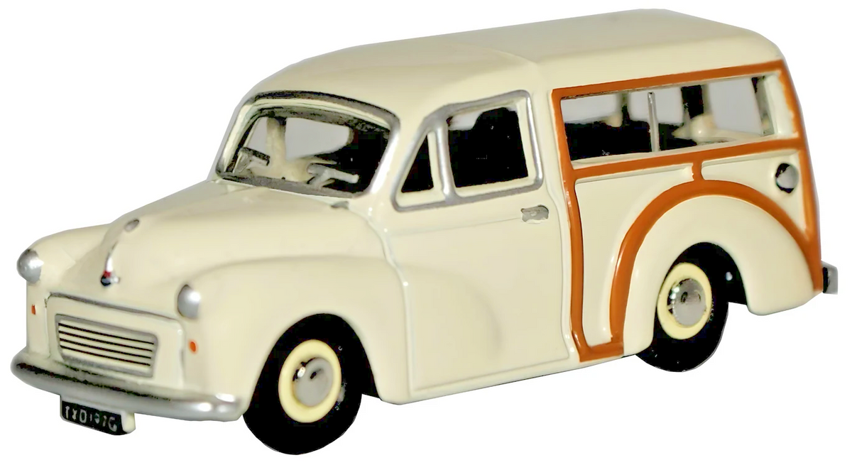 OXFORD DIECAST 1/76 SCALE - 76MMT001 - MORRIS MINOR TRAVELLER CREAM - NEW
