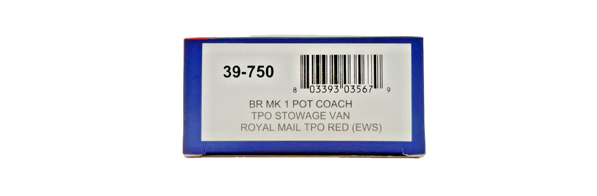 BACHMANN OO GAUGE - 39-750 - BR MK1 POT COACH TPO STOWAGE ROYAL MAIL TPO RED EWS