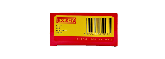 HORNBY OO GAUGE - R6727 - LMS CRIMSON HORSE BOX WAGON 42489 BOXED