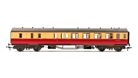LARRY GODDARD 00 GAUGE BRASS KIT BUILT DIA.124 CRIMSON CREAM COACH W1622W