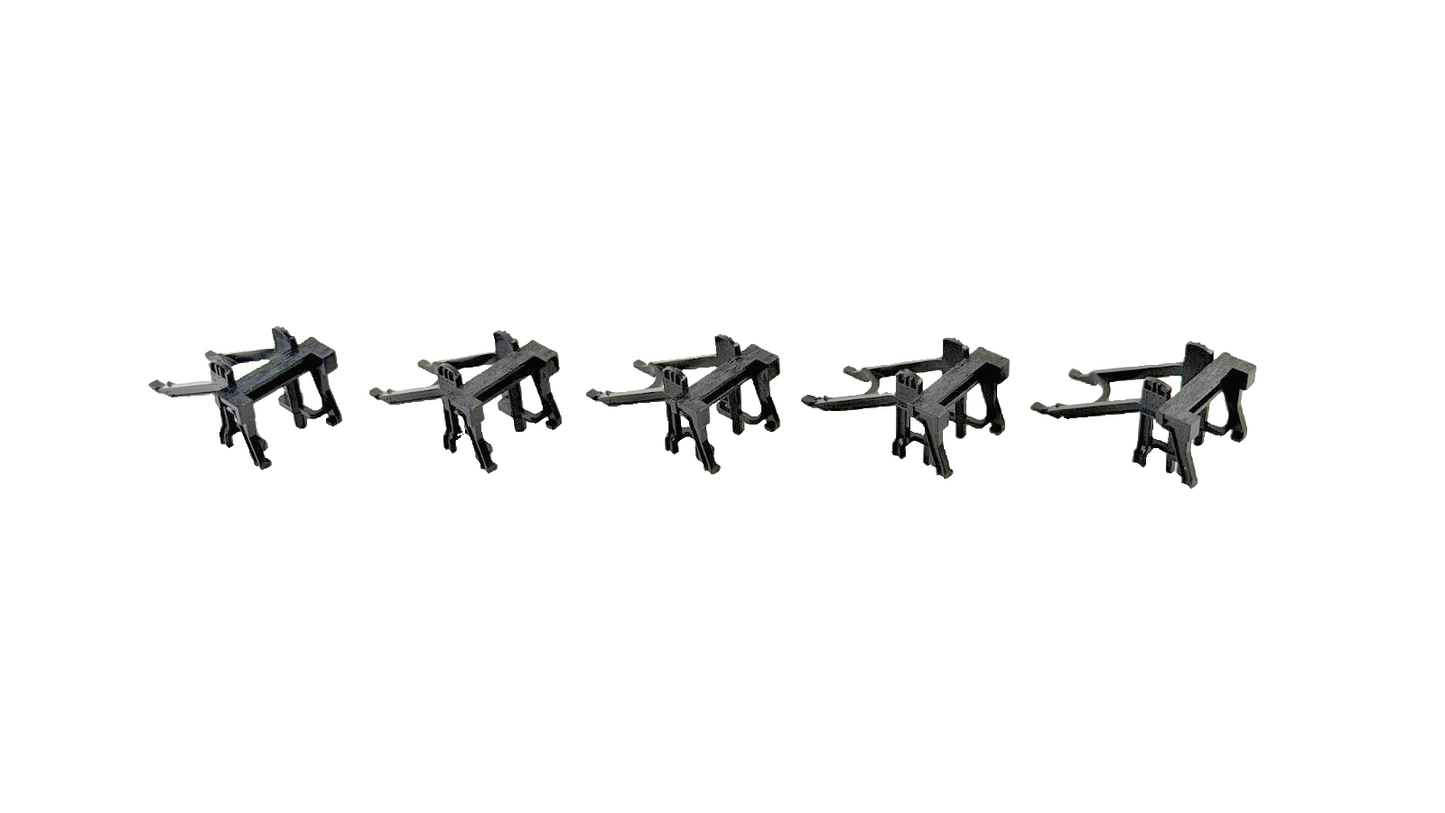HORNBY OO GAUGE - R083 - BLACK PLASTIC BUFFER STOP X 5 - UNBOXED