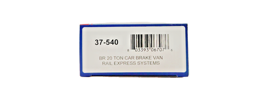 BACHMANN OO GAUGE - 37-540 - BR 20 TON CAR BRAKE VAN RAIL EXPRESS SYSTEMS BOXED