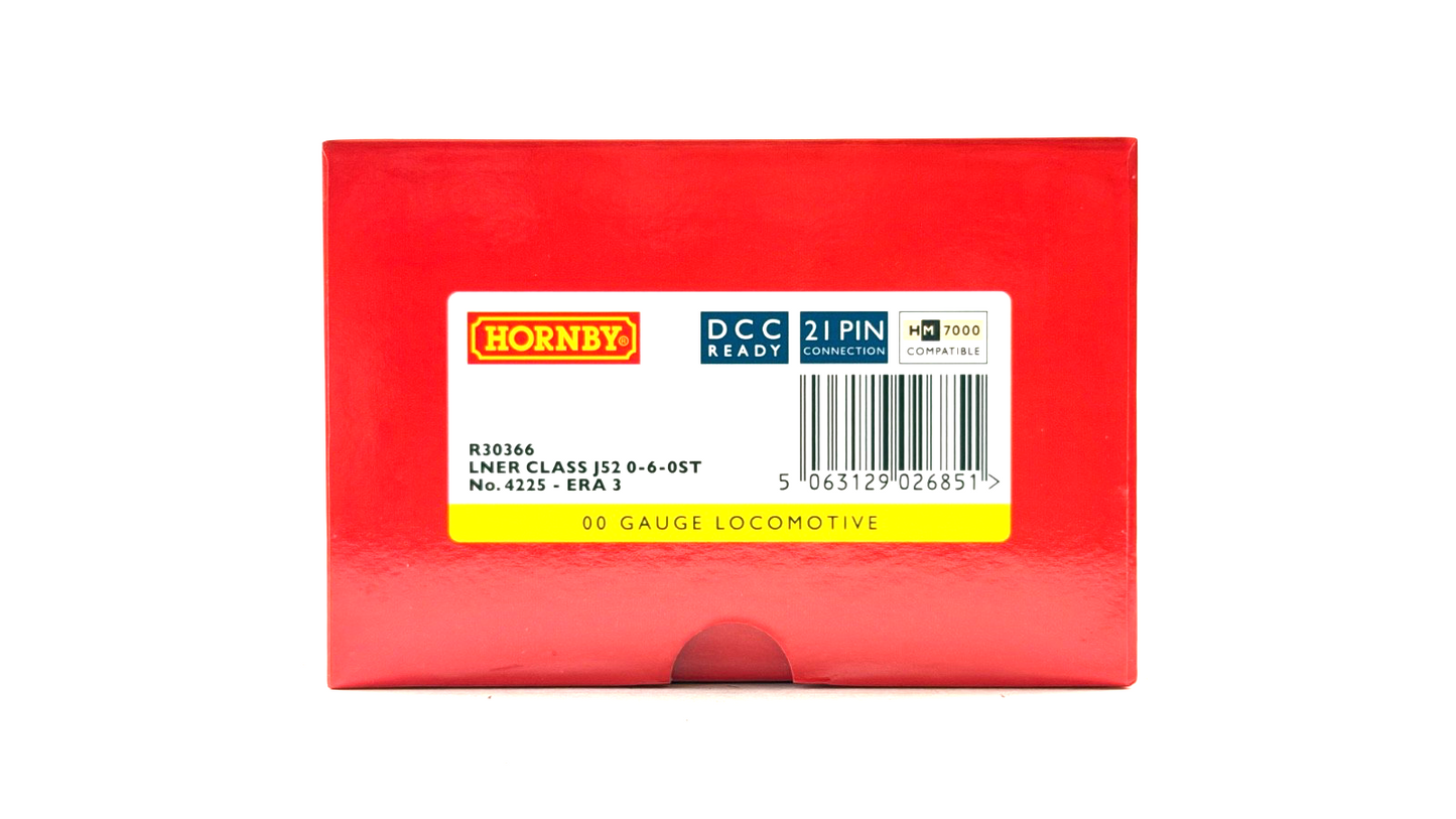 HORNBY 00 GAUGE - R30366 - LNER BLACK CLASS J52 0-6-0ST NO.4225 - NEW