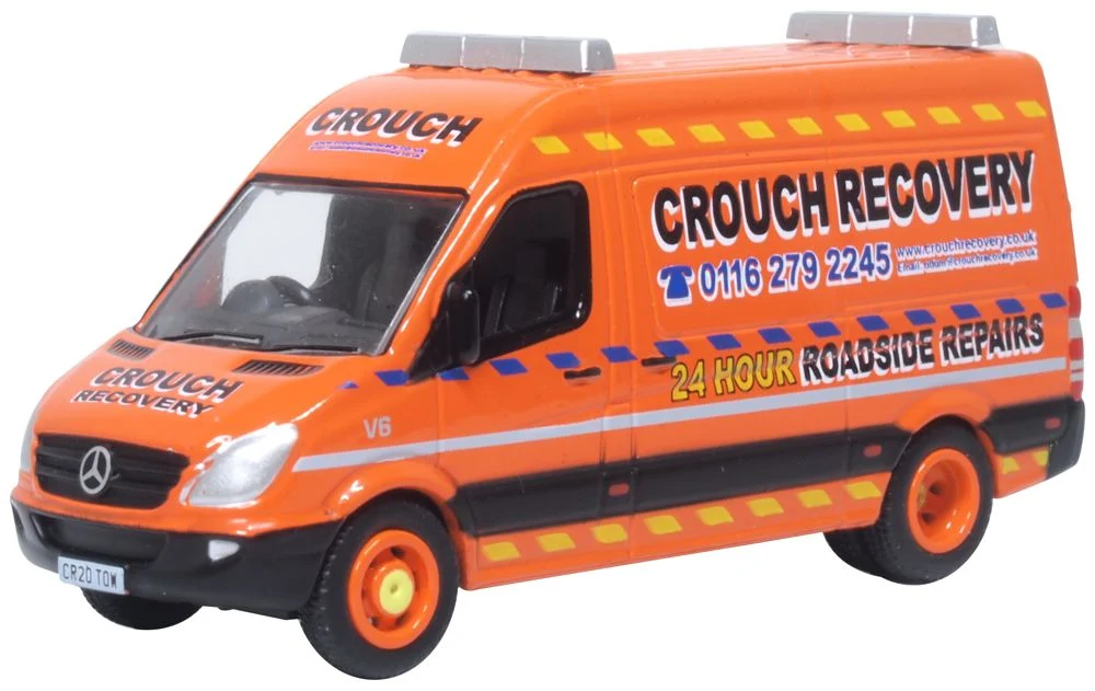 OXFORD DIECAST 1/76 SCALE - 76MSV011 - MERCEDES SPRINTER VAN CROUCH RECOVERY NEW