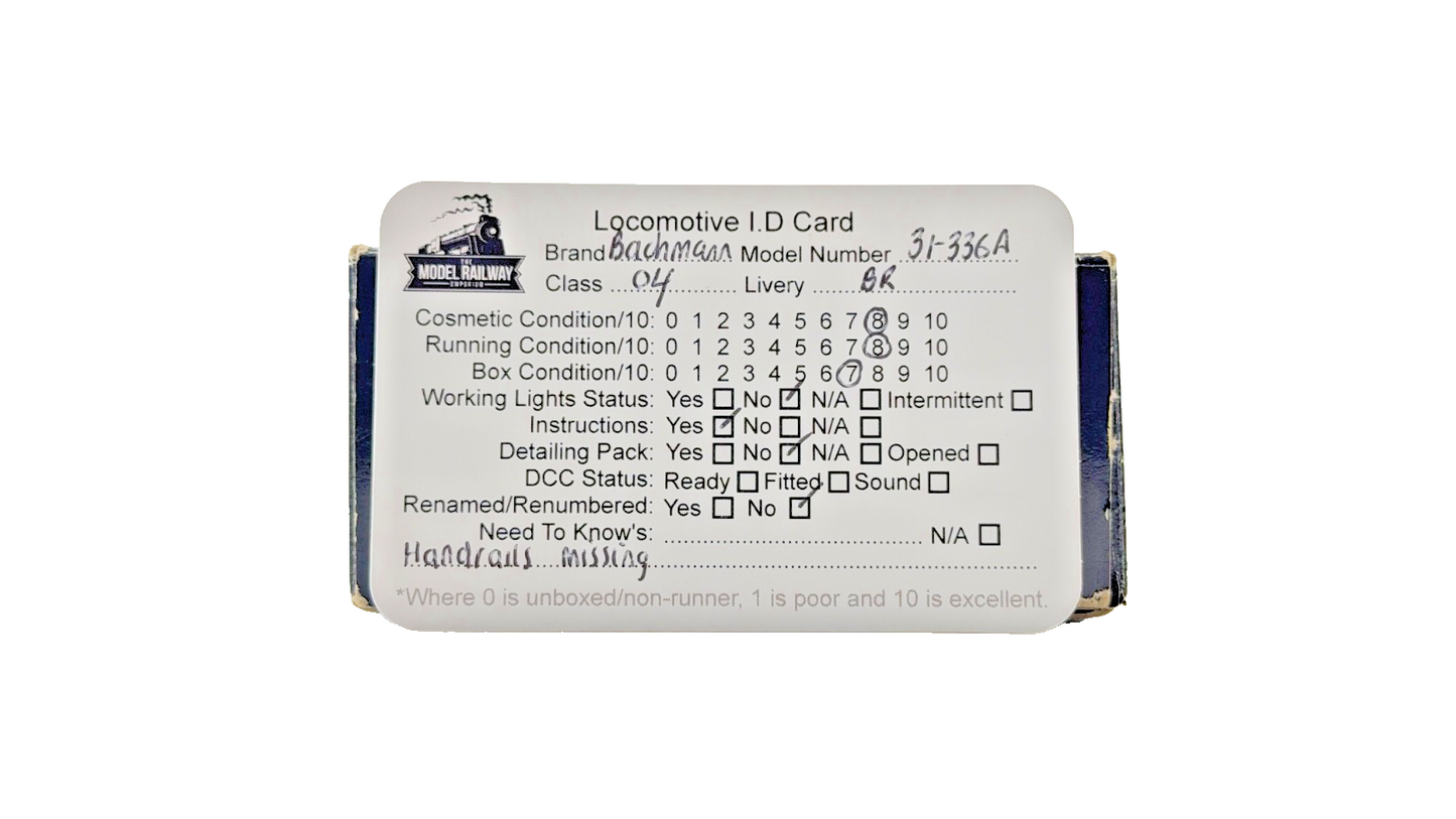 BACHMANN 00 GAUGE - 31-336A - 04 DIESEL SHUNTER D2258 BR BLUE WASP STRIPES BOXED