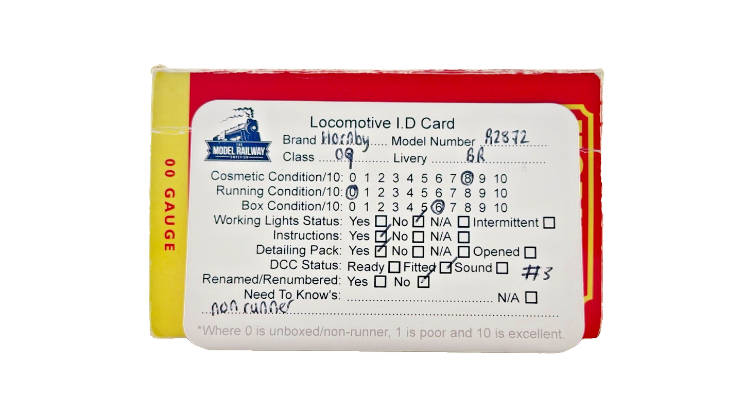 *SPARES* HORNBY OO GAUGE - R2872 - CLASS 09 DIESEL SHUNTER D3721 BR GREEN