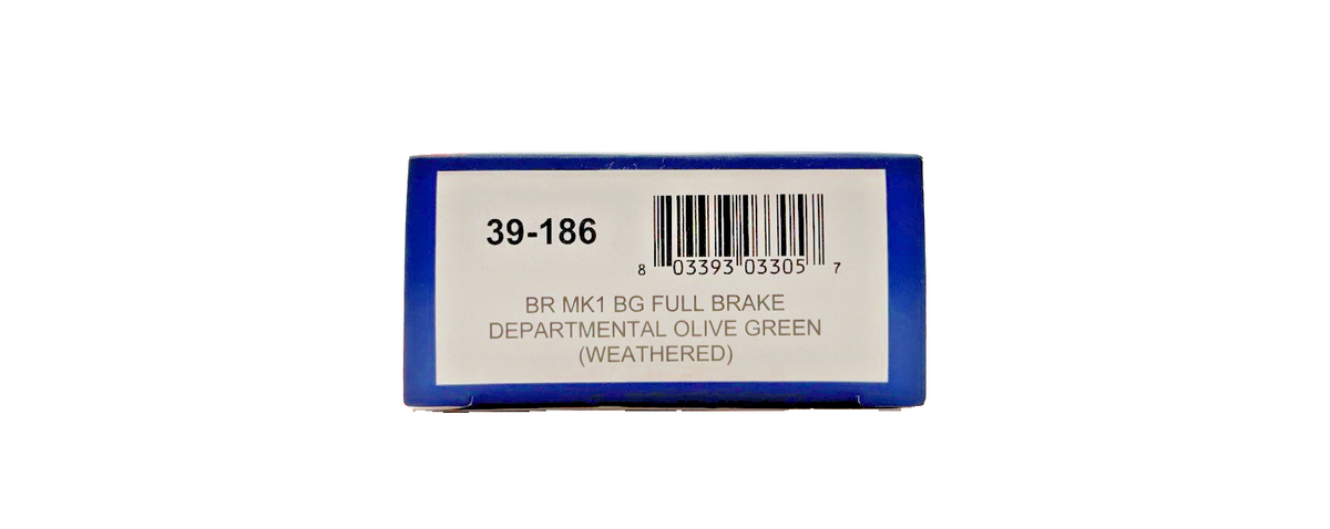 BACHMANN OO GAUGE - 39-186 - BR MK1 BG FULL BRAKE DEPARTMENTAL OLIVE GREEN (W)