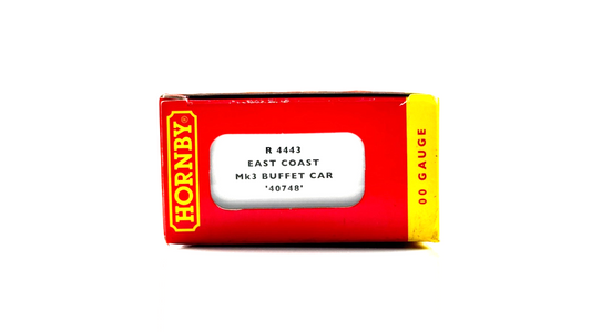 HORNBY 00 GAUGE - R4443 - EAST COAST TRAINS MK3 BUFFET CAR 40748 (WITH BUFFERS)