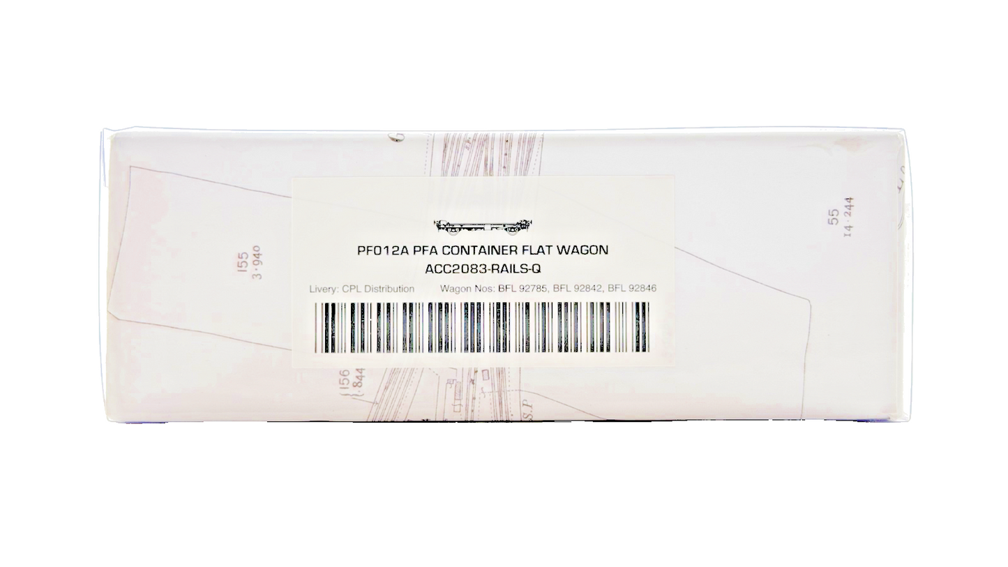 ACCURASCALE OO GAUGE - ACC2083-RAILS-Q - PFA CONTAINER WAGONS CPL DISTRIBUTION