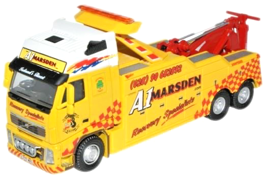 OXFORD DIECAST 1/76 SCALE - VOL03REC - VOLVO FH A1 MARSDEN RECOVERY TRUCK - NEW