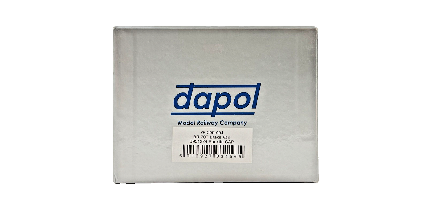 DAPOL OO GAUGE - 7F-200-004 - BR 20T BRAKE VAN B951224 BAUXITE CAP BOXED