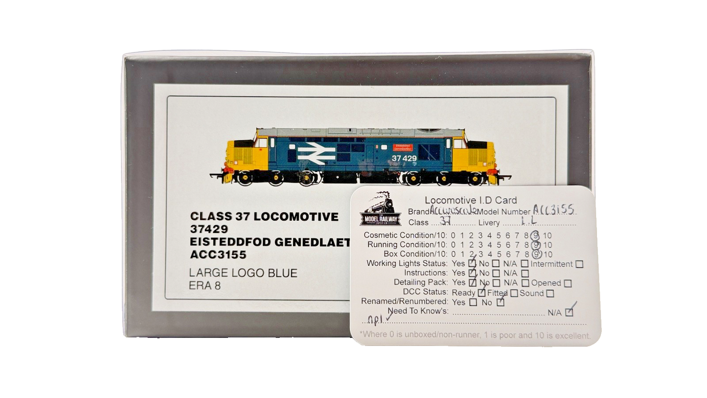 ACCURASCALE OO GAUGE - ACC3155 - CLASS 37 DIESEL 37429 LARGE LOGO BLUE LIVERY