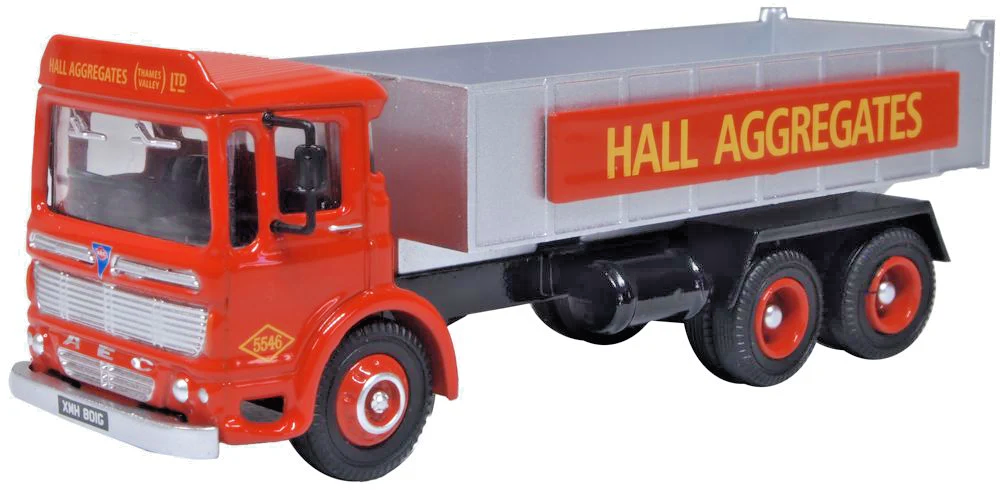 OXFORD DIECAST 1/76 SCALE - 76TIP006 - AEC TIPPER HALL AGGREGATES - NEW