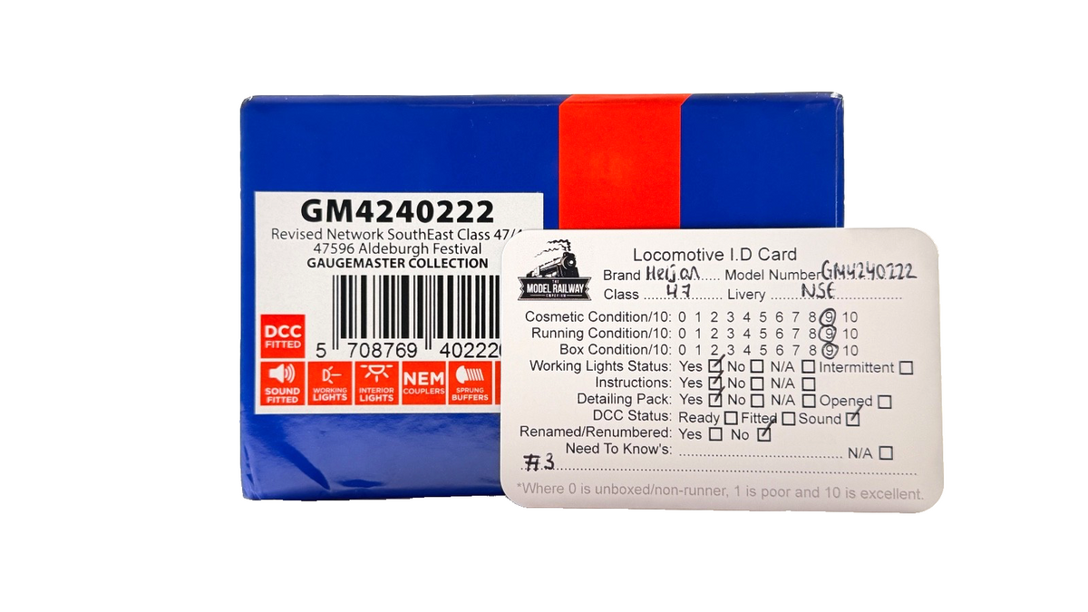 HELJAN OO GAUGE - GM4240222 - CLASS 47/4 47596 NETWORK SOUTHEAST DCC SOUND