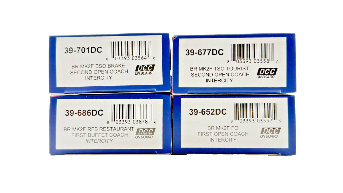 BACHMANN OO GAUGE - 39-701DC/39-677DC/39-686DC/39-652DC - BR INTERCITY MK2F SET