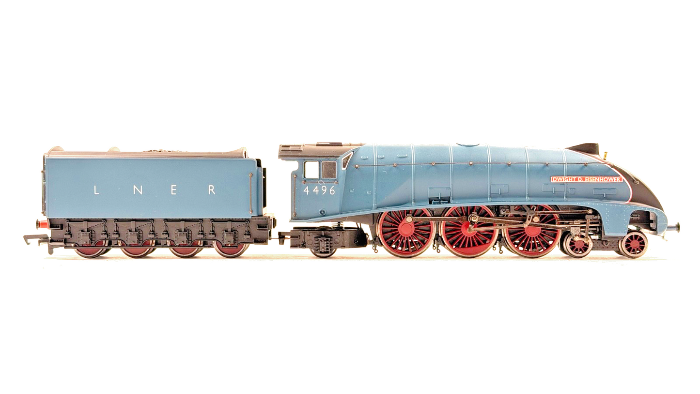 BACHMANN 00 GAUGE - CLASS A4 DWIGHT D EISENHOWER LNER BLUE NO.4496 BOXED