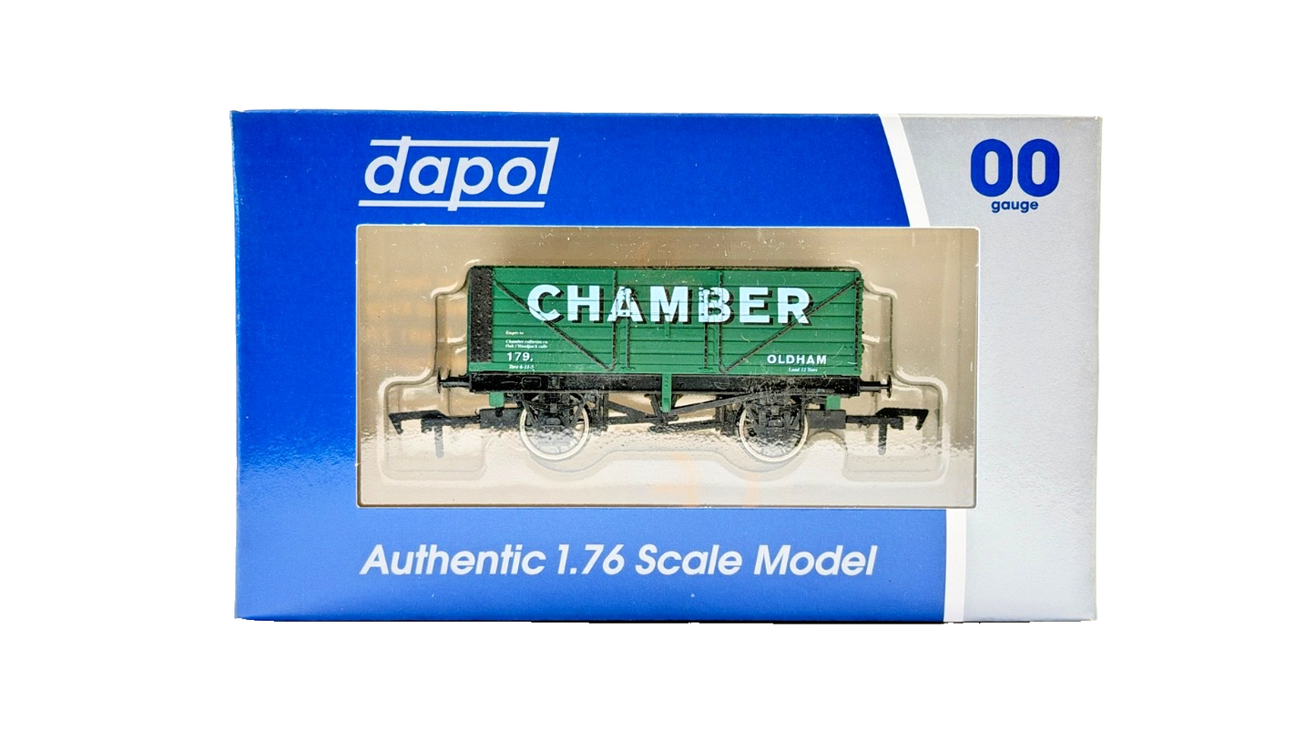 DAPOL 00 GAUGE - CHAMBER COLLIERIES OF OLDHAM PLANK WAGON 179 (LIMITED EDITION)
