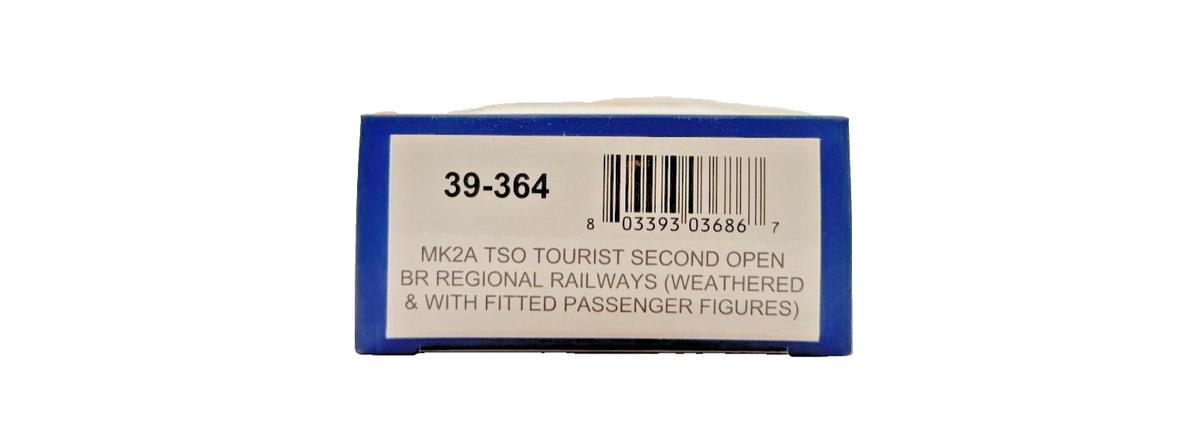 BACHMANN OO GAUGE - 39-364 - MK2 TSO TOURIST SECOND BR REGIONAL RAILWAYS BOXED