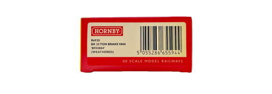 HORNBY OO GAUGE - R6920 - BR GREY 20T BRAKE VAN B950884 WEATHERED BOXED