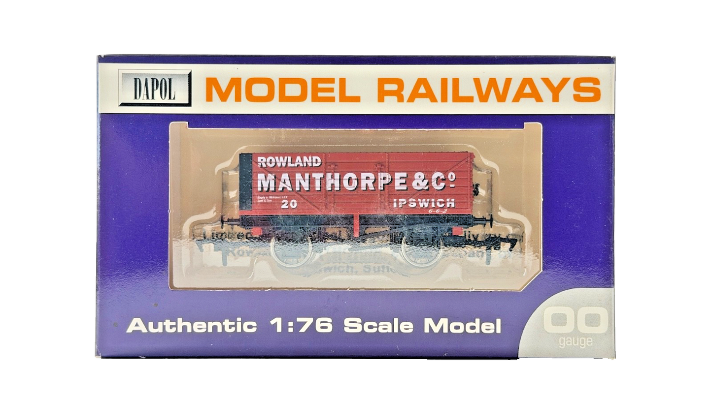 DAPOL 00 GAUGE - ROWLAND MANTHORPE & CO IPSWICH PLANK WAGON 20 (LIMITED EDITION)