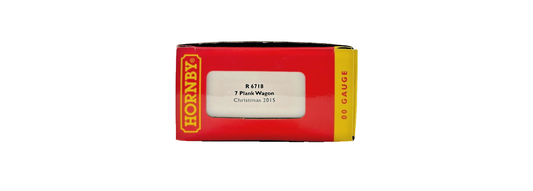 HORNBY OO GAUGE - R6718 - 7 PLANK WAGON CHRISTMAS 2015 BOXED