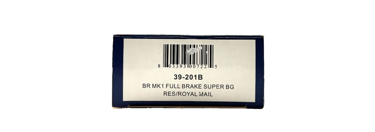 BACHMANN OO GAUGE - 39-201B - BR MK1 FULL BRAKE SUPER BG COACH 'RES/ROYAL MAIL'