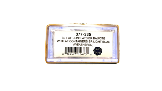 GRAHAM FARISH N GAUGE - 377-335 - SET OF CONFLATS BR BAUXITE AF CONTAINERS BLUE