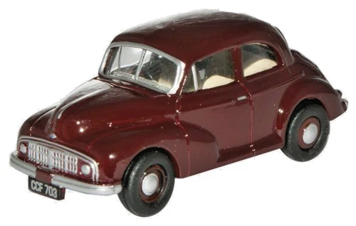 OXFORD DIECAST 1/76 SCALE - 76MMS004 - MAROON MORRIS MINOR MM - NEW