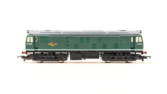 HORNBY 00 GAUGE - R072 - CLASS 25 DIESEL LOCOMOTIVE D7596 BR GREEN BOXED