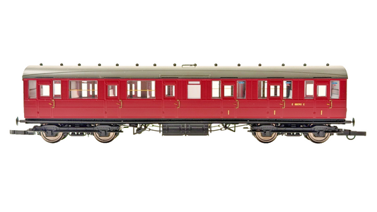 HORNBY 00 GAUGE - R4521 - BR CRIMSON GRESLEY SUBURBAN COACH E88090E - UNBOXED