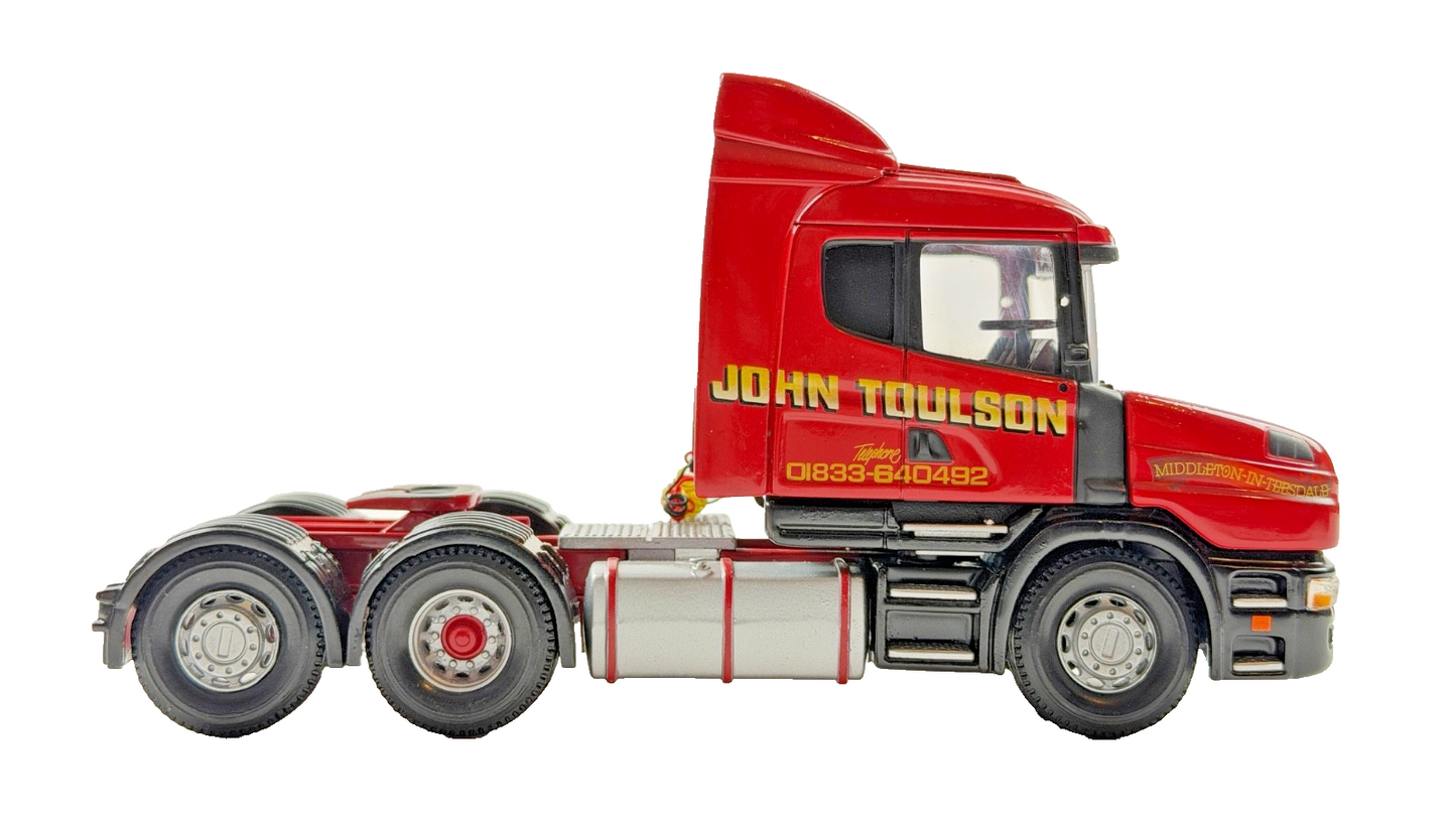 CORGI 1/50 SCALE DIECAST JOHN TOULSON SCANIA T CAB TRACTOR + MIRRORS UNBOXED