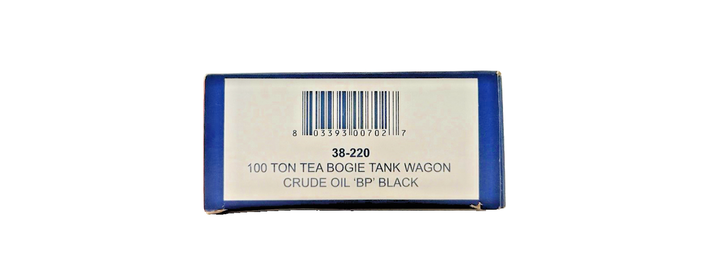 BACHMANN OO GAUGE - 38-220 - 100 TON TEA BOGIE TANK WAGON CRUDE OIL BP BLACK