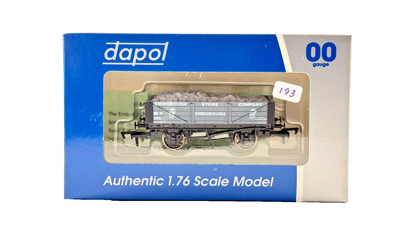 DAPOL 00 GAUGE - EMBOROUGH STONE COMPANY WAGON & LOAD NO.580 (LIMITED EDITION)