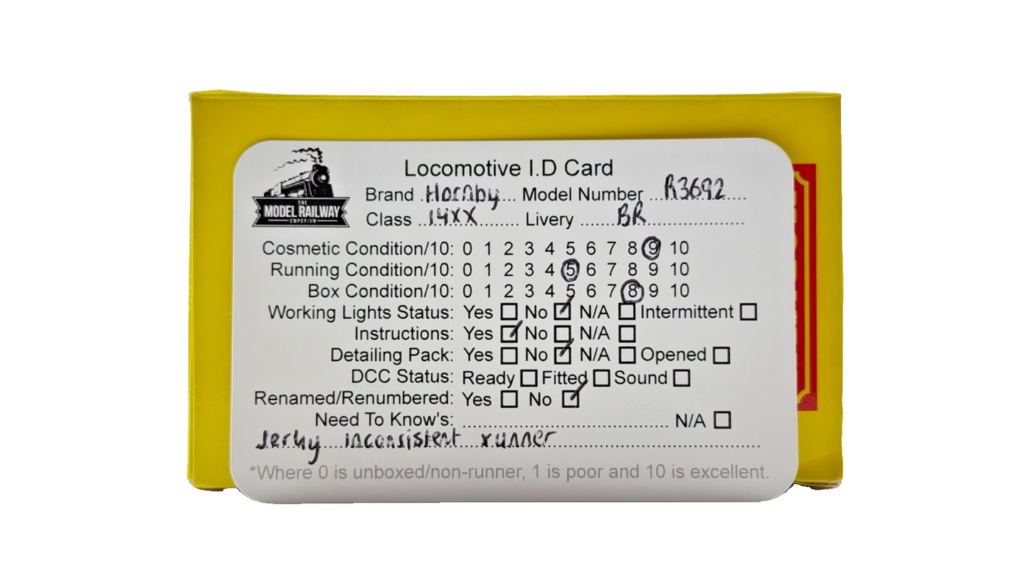 *SPARES* HORNBY OO GAUGE - R3692 - BR GREEN 0-4-2T CLASS 14XX '1424' LOCOMOTIVE