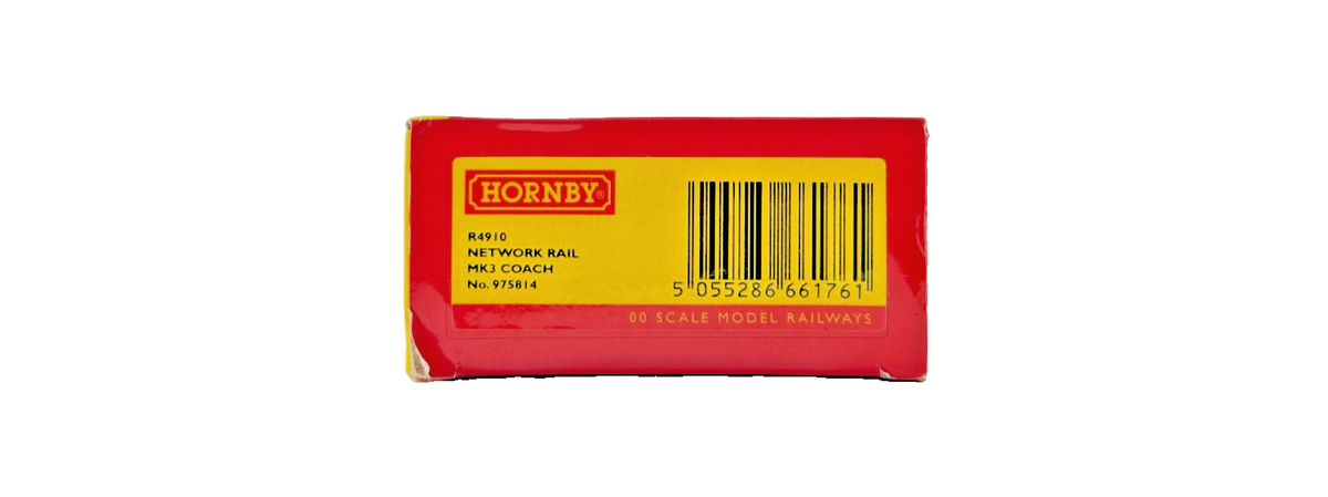 HORNBY OO GAUGE - R4910 - NETWORK RAIL NEW MEASUREMENT MK3 COACH NO.975814 BOXED