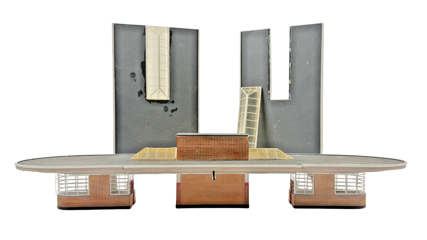 BACHMANN SCENECRAFT OO GAUGE - 5 PART ART DECO STATION BUILDING SET - UNBOXED #2