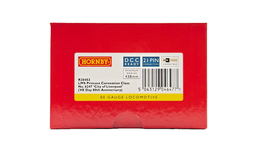 HORNBY OO GAUGE - R30453 - LMS PRINCESS CORONATION CITY OF LIVERPOOL VE DAY 80TH