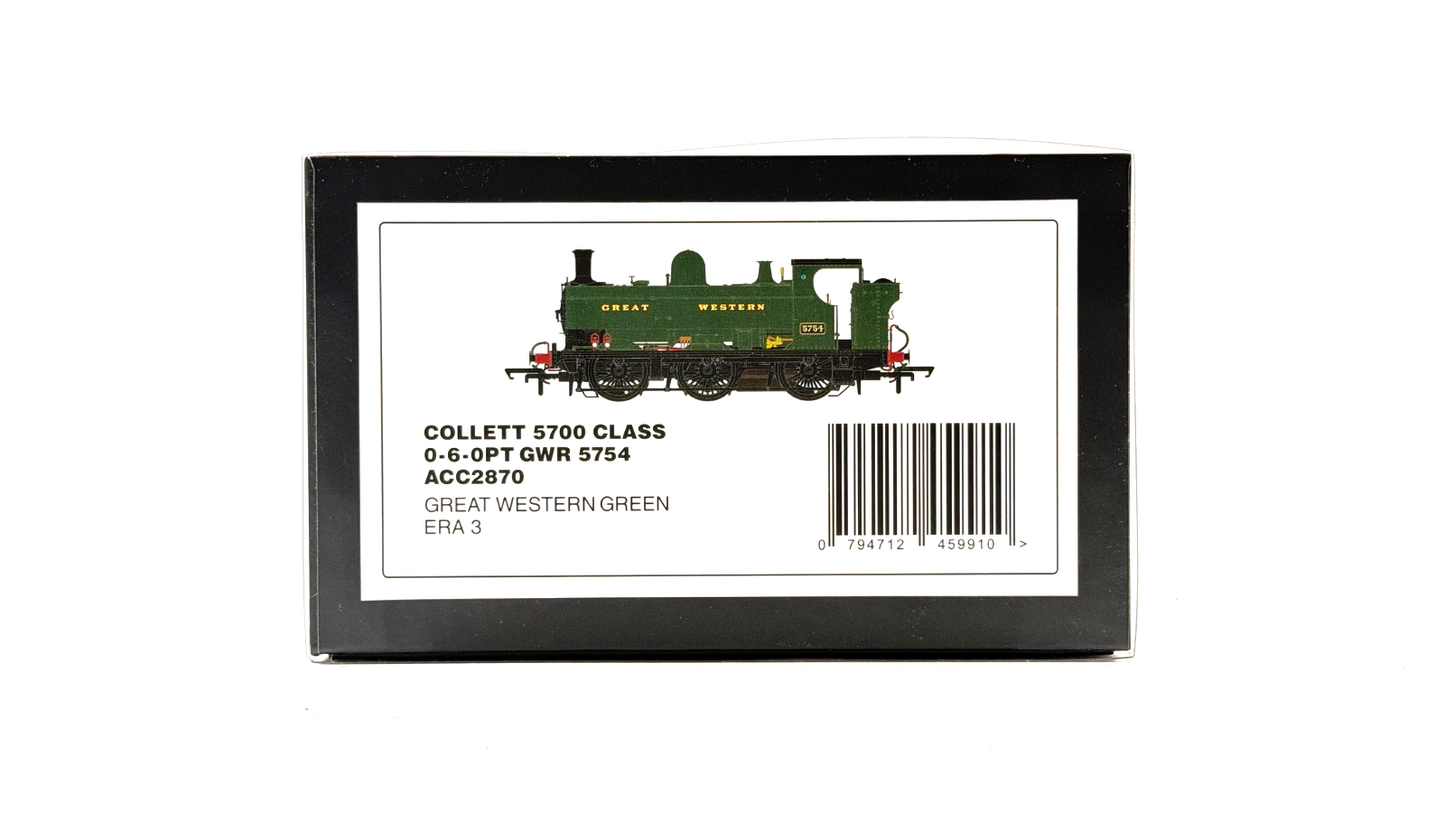 ACCURASCALE 00 GAUGE - ACC2870 - COLLETT 5700 CLASS 0-6-0PT 5754 GWR GREEN NEW