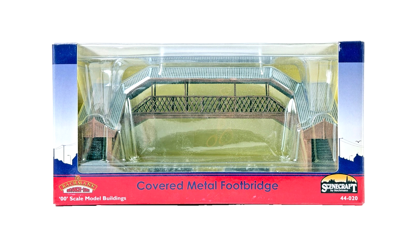 BACHMANN OO GAUGE SCENECRAFT - 44-020 - COVERED METAL FOOTBRIDGE - NEW