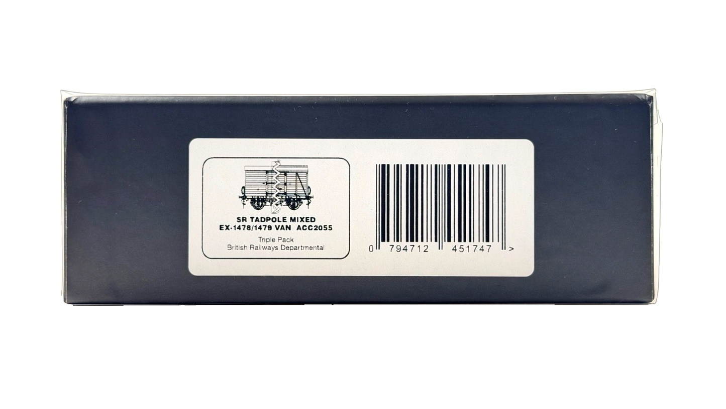 ACCURASCALE OO GAUGE - ACC2055 - SR TADPOLE MIXED BRITISH RAILWAYS BANANA VANS