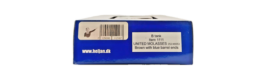 HELJAN OO GAUGE - ITEM 1111 - B TANK UNITED MOLASSES BROWN BLUE BARREL ENDS