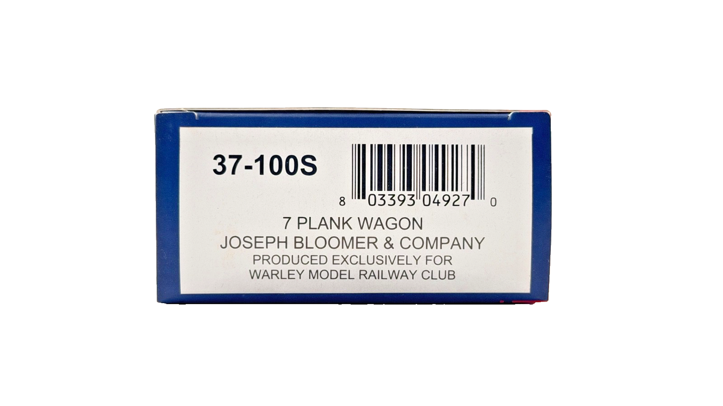 BACHMANN 00 GAUGE - 37-100S - 7 PLANK WAGON JOSEPH BLOOMER & COMPANY (WARLEY)
